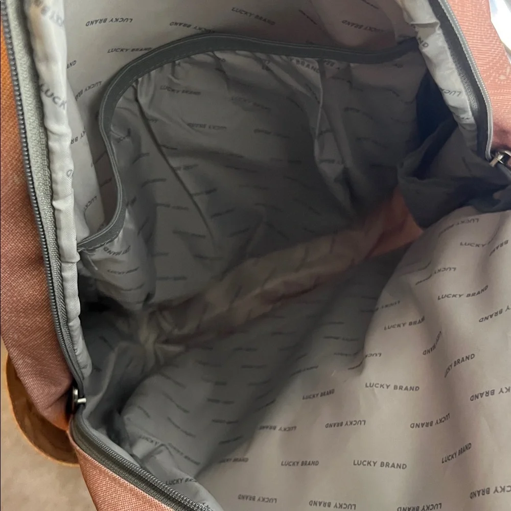 Lucky Brand Coral Backpack with Clover Patch - Picture 6 of 7
